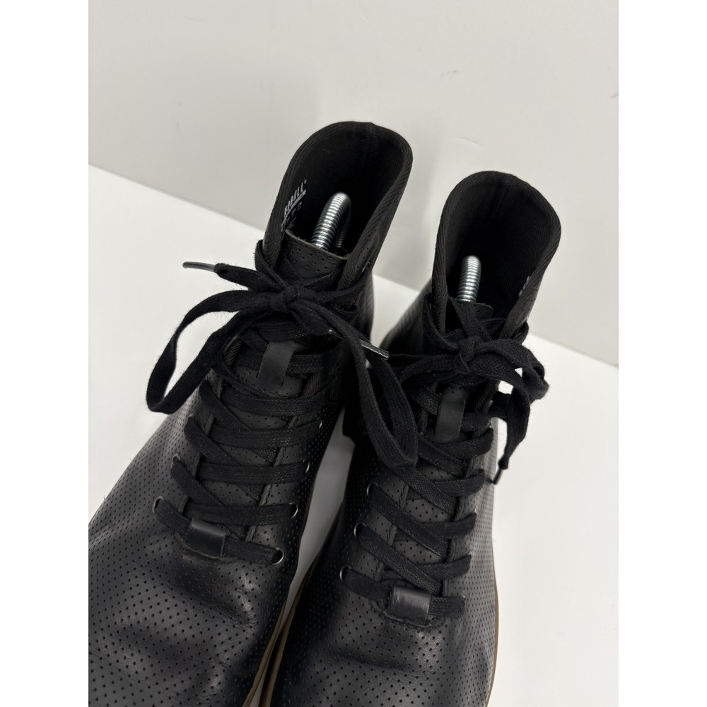 NoBull High Top Trainer Shoes Men's Size 8.5 Sneakers Black Leather Gum Soles - Picture 4 of 11